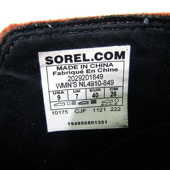 Sorel Evie Pull On Wedge Booties Womens 9 Red Waterproof Rain Boot NL4910-849 - Picture 2 of 7